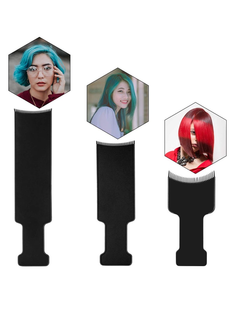 4 Pcs Balayage Highlighting Board with Teeth Hair Dye Paddle Highlighting Brush for Balayage Board Comb for hairstylist Hair Dye(Black)
