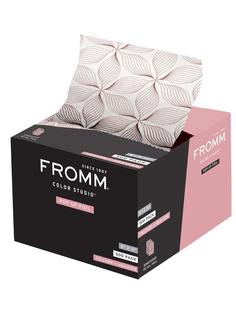 Fromm Color Studio Medium Weight Pop Up Hair Foil in Pink Petals Pattern, 5