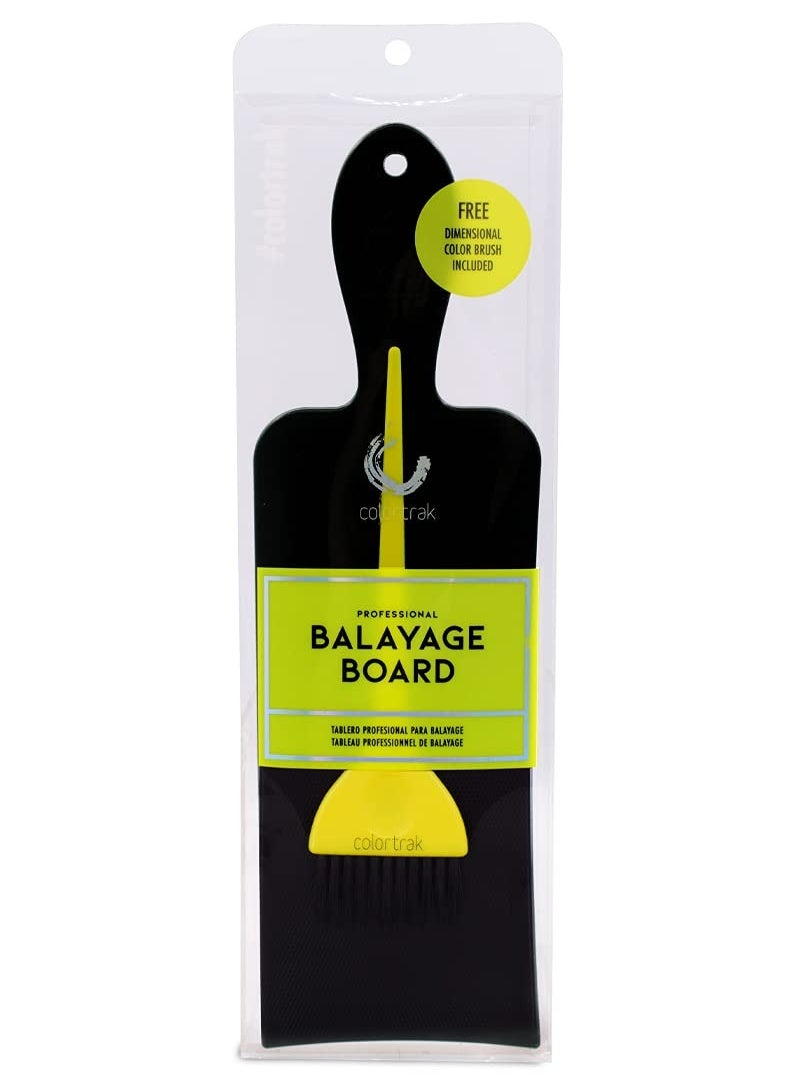 Colortrak Balayage Board Set for Achieving Balayage Look, Includes Curved Board and Textured Brush, Ideal for Salon Pros and Home Artists, 2 Items