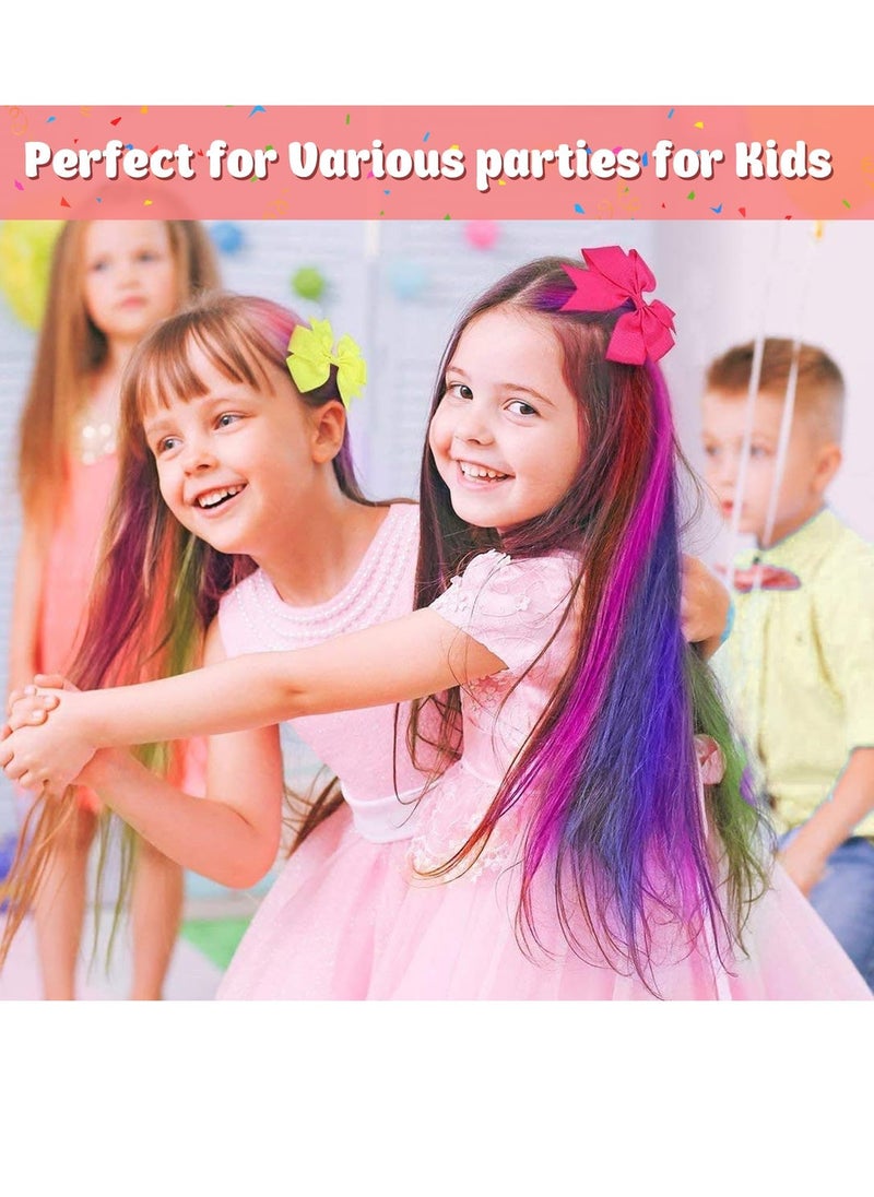 New Hair Chalk Comb for Girls Kids, Washable Temporary Hair Color Dye for Kids Ages 5 6 7 8 9 10+ Birthday Party Gift Cosplay DIY, Easter(Pink,Purple,Blue,Green,Red,Yellow,White,Black)