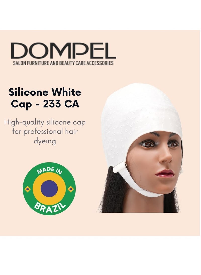 Dompel Silicone Highlight Hair Cap | Reusable Professional Silicone Cap with Needle | Special for Hair Dyeing | Model 233 CA