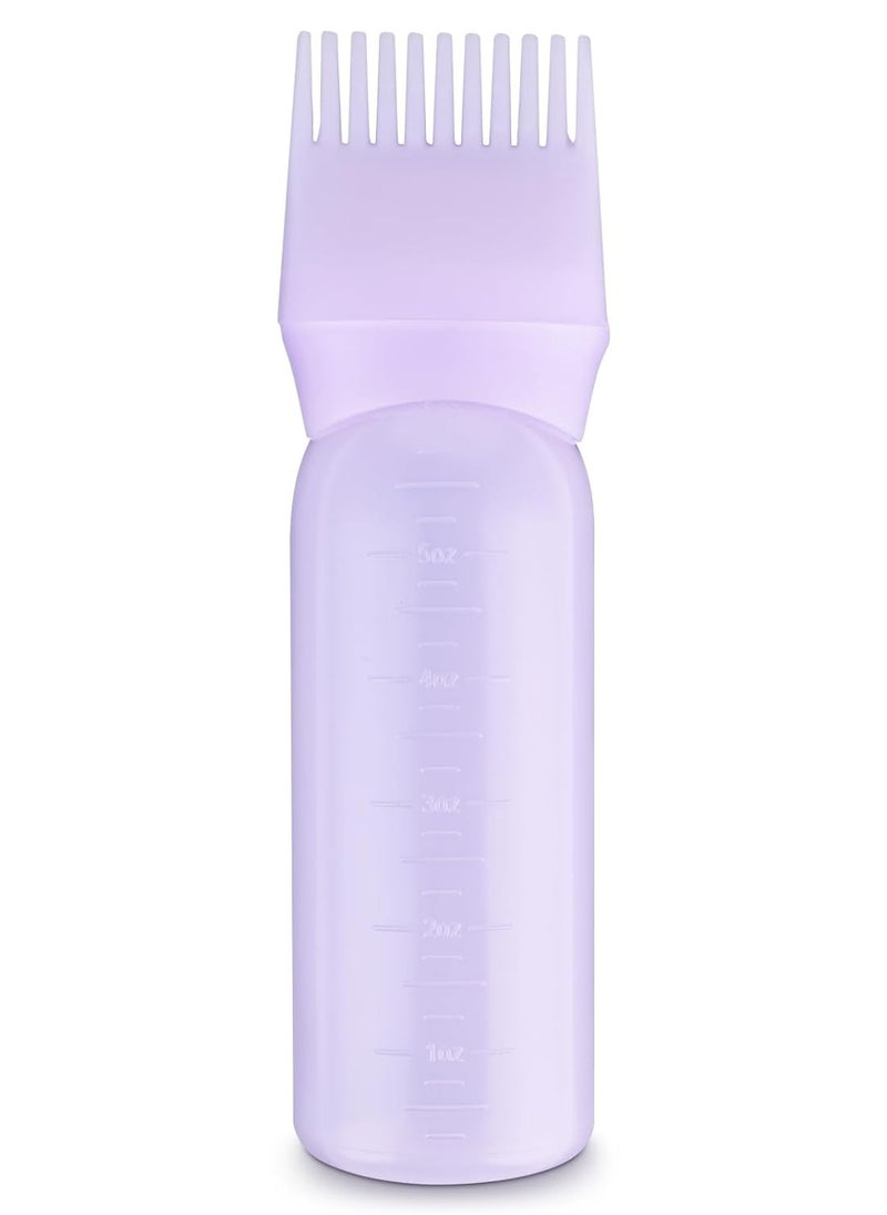 WLLHYF Root Comb Applicator Bottle 6 Ounce Hair Oil Applicator 1 Pack Applicator Bottle Brush with Graduated Scale Hair Root Comb Color Applicator for Hair Dye