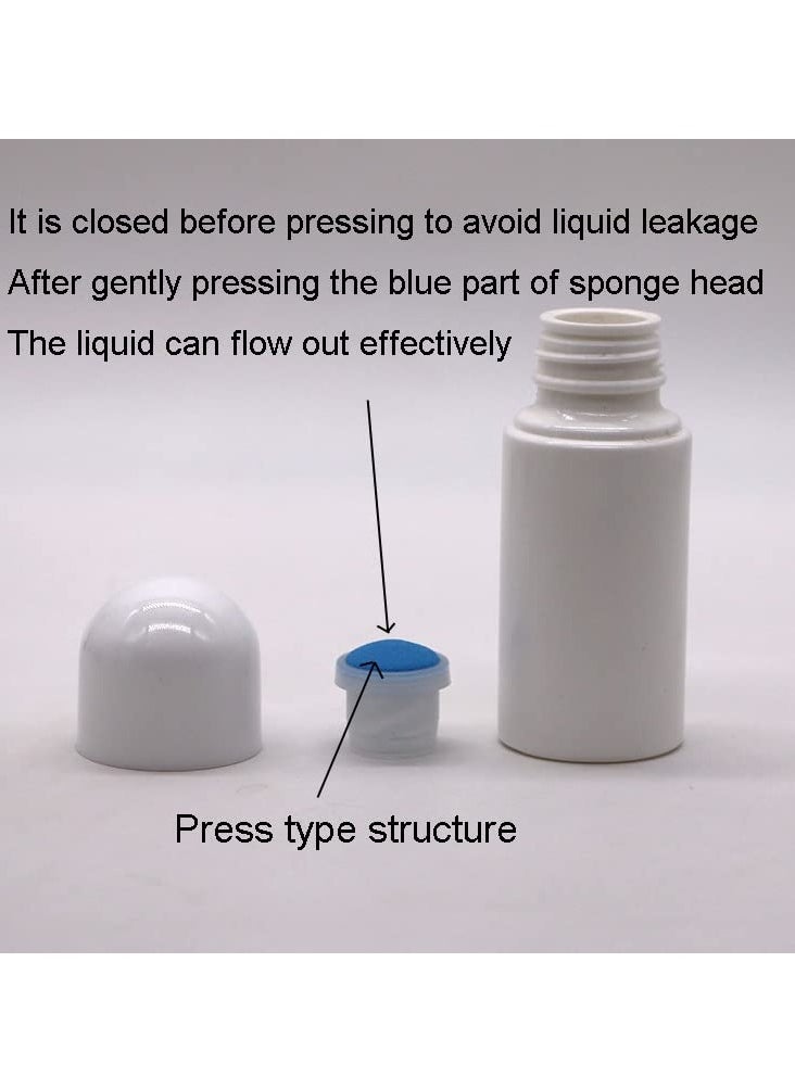 4Pcs 1.69oz Empty Sponge Head Applicator Bottle Press Out Type Sponge Head Applicator Liquid Bottles Refillable Deodorant Bottles Plastic Applicator Bottle for Essential Oil Perfumes