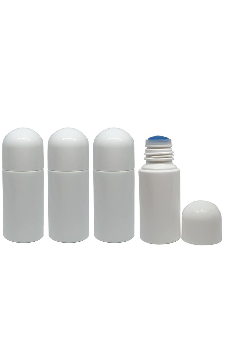 4Pcs 1.69oz Empty Sponge Head Applicator Bottle Press Out Type Sponge Head Applicator Liquid Bottles Refillable Deodorant Bottles Plastic Applicator Bottle for Essential Oil Perfumes