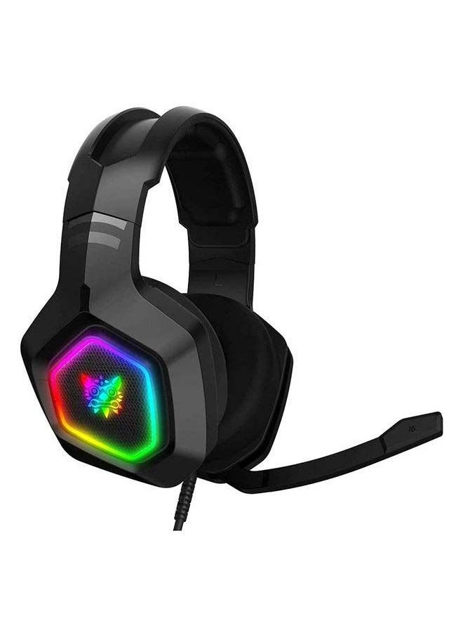 Onikuma K10 Gaming Headset with Surround Sound Pro Noise Canceling Gaming Headphones with Mic & RGB LED Light