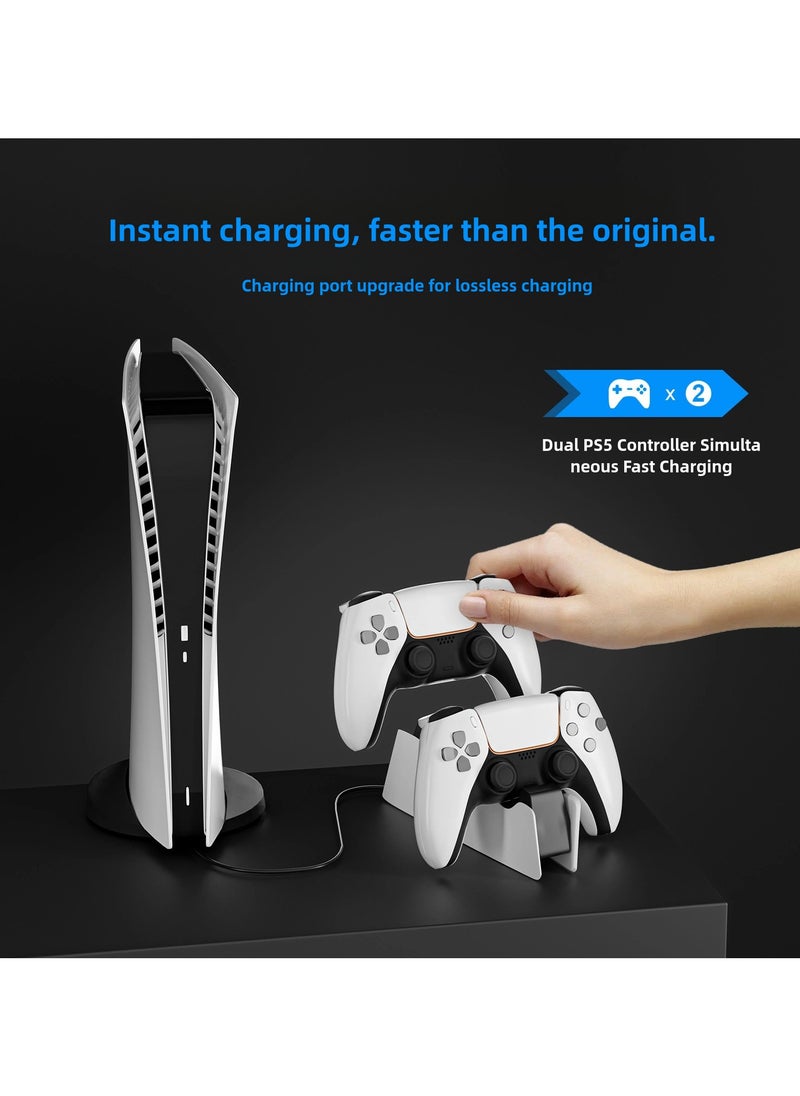 PlayStation5 Controller Charging Station | PlayStation 5 Controller Charger for PlayStation 5 DualSense Controller | USB Type C PlayStation 5 Charger Stand with LED Indicator