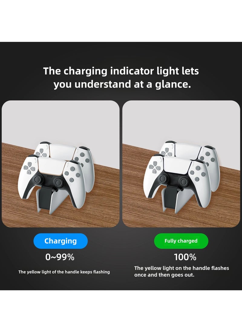 PlayStation5 Controller Charging Station | PlayStation 5 Controller Charger for PlayStation 5 DualSense Controller | USB Type C PlayStation 5 Charger Stand with LED Indicator