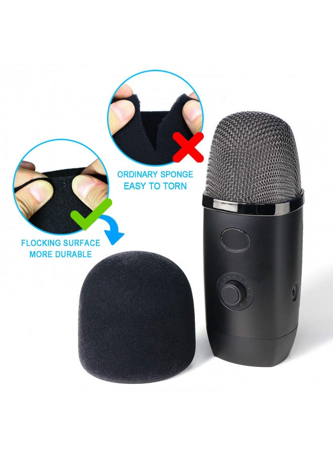 Pop Filter for Blue Yeti X Mic - Foam Microphone Windscreen Cover with Velvet-like Fabric Covering to Reduce Mic Noises by YOUSHARES