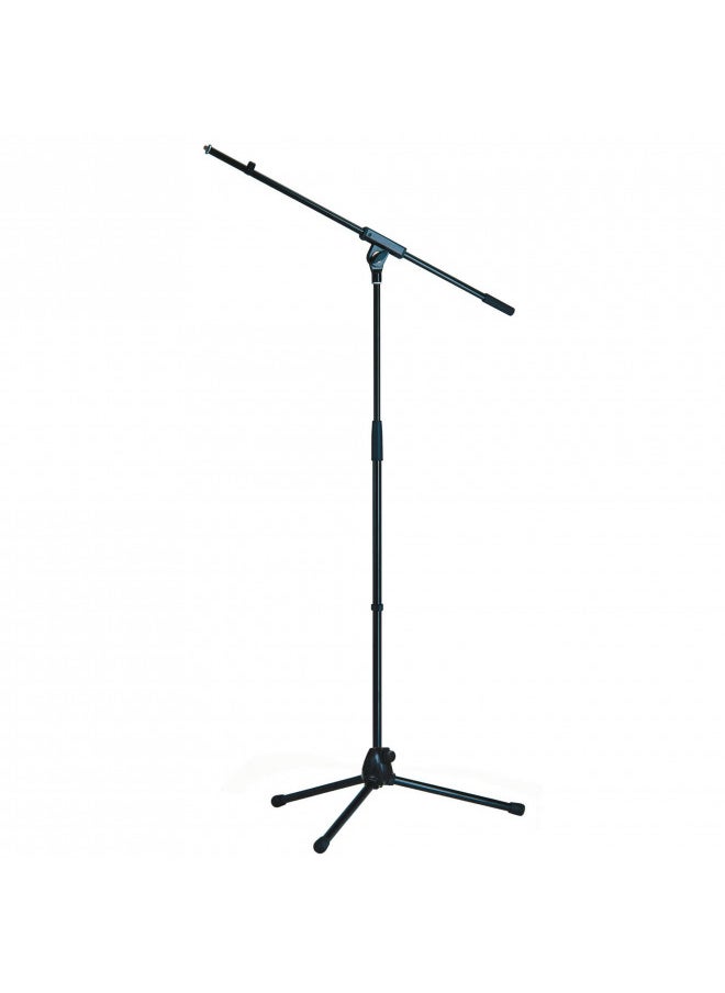 K&M - König & Meyer 21070.500.55 - Tripod Microphone Stand with Fixed Length Boom Arm - Professional Grade for All Musicians - Heavy Duty Folding Leg Base - German Made - Black