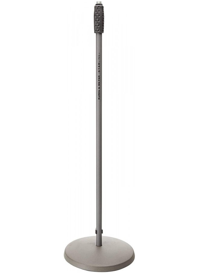 K&M - König & Meyer 26010.500.87 - Microphone Stand - Round Base Adjustable Height - Professional Grade - German Made - Gray