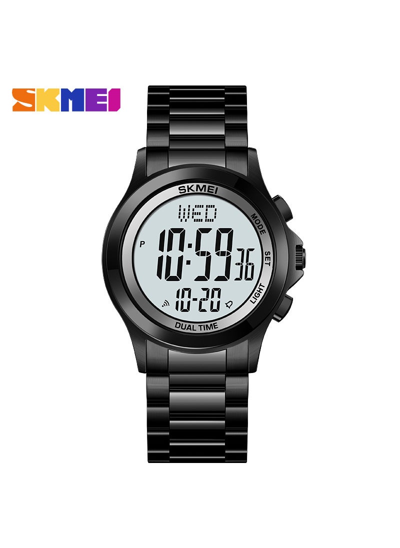 Multifunctional Mens Sports Waterproof Digital Watch Black