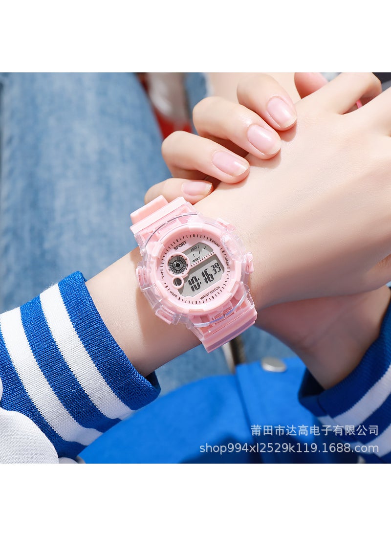 Chic Glacier White Unicorn Sports Digital Watch 703-pink