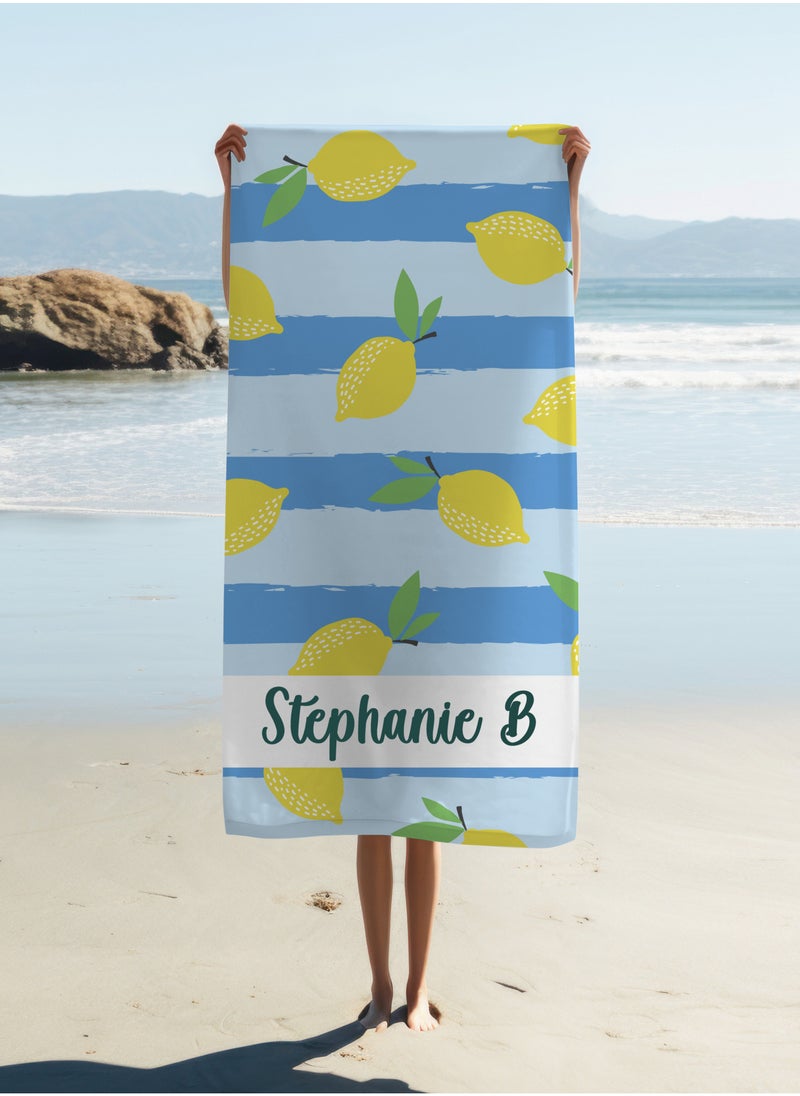 Personalised Beach Towel -Lemon Theme Towel(90x180cm)