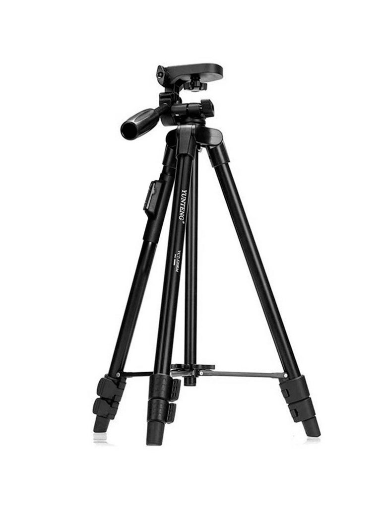 VCT-5208 Portable Tripod Stand With Remote Shutter Black