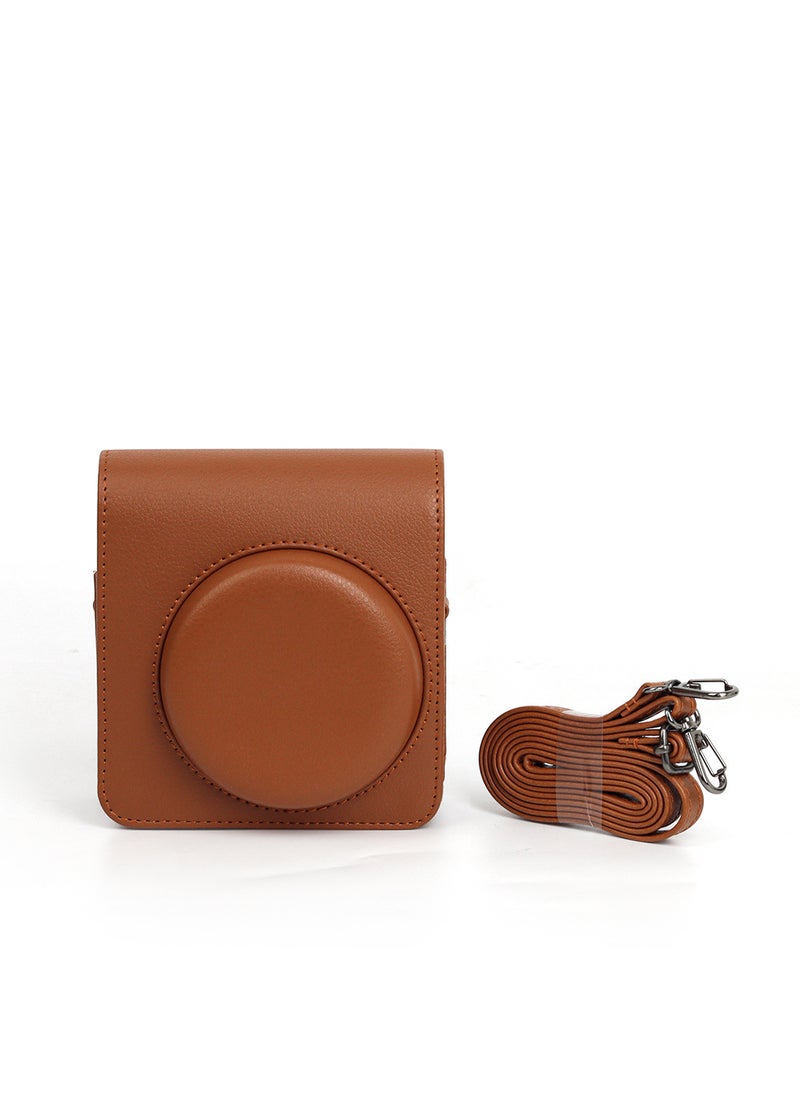 Stylish Leather Retro Camera Bag for Instax Mini 99 Brown