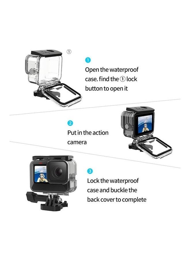 Protective Waterproof Case Cover For GoPro Hero 9 Camera Clear