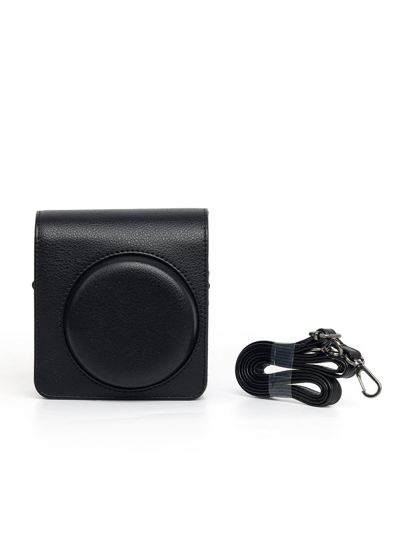 Stylish Leather Retro Camera Bag for Instax Mini 99 Black