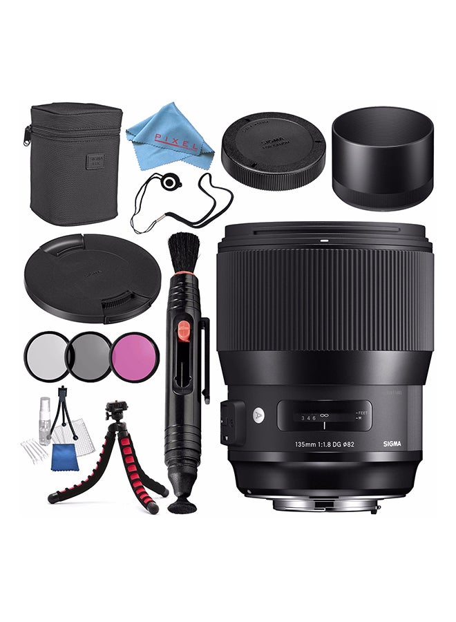 Sigma 135Mm F/1.8 Dg Hsm Art Lens Kit For Canon Black