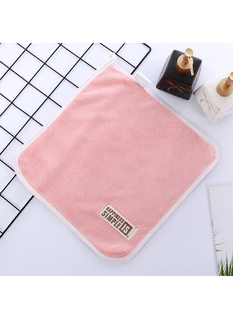 High density double-sided coral fleece factory wholesale thickened square towel soft absorbent lint-free household face towel cleaning Camellia powder