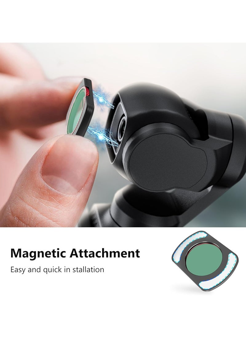 Pocket 3 CPL Filter, Magnetic Lens Filter Compatible for DJI Osmo Pocket 3 Creator Combo-Aluminum Version