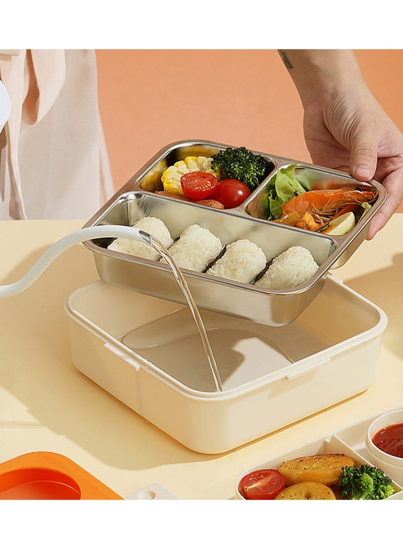 Twisoo Super Chicken Kids Insulated Lunch Box - 1120ml, Stainless Steel, Leakproof Double Decker Bento with Spoon & Soup Bowl, Dishwasher Safe