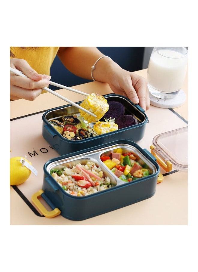 Bento Lunch Box With Divider Pink 1600ml