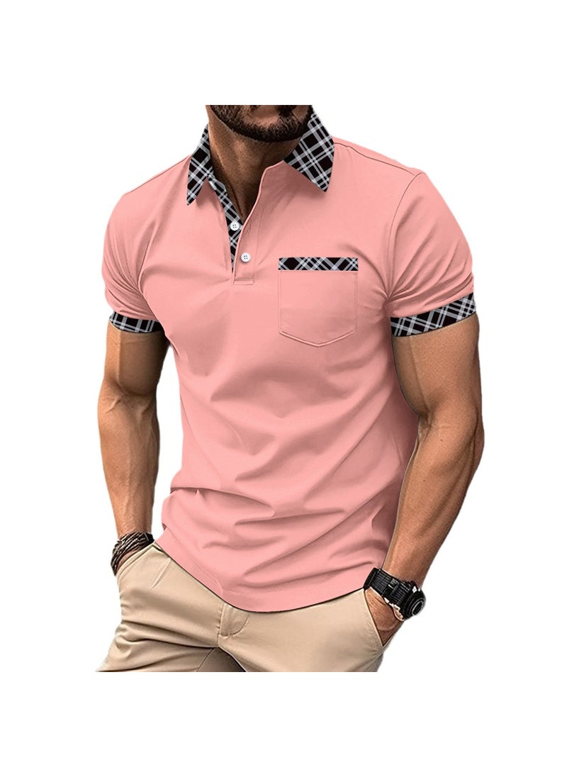 New Mens Casual Pocket Polo Shirt White