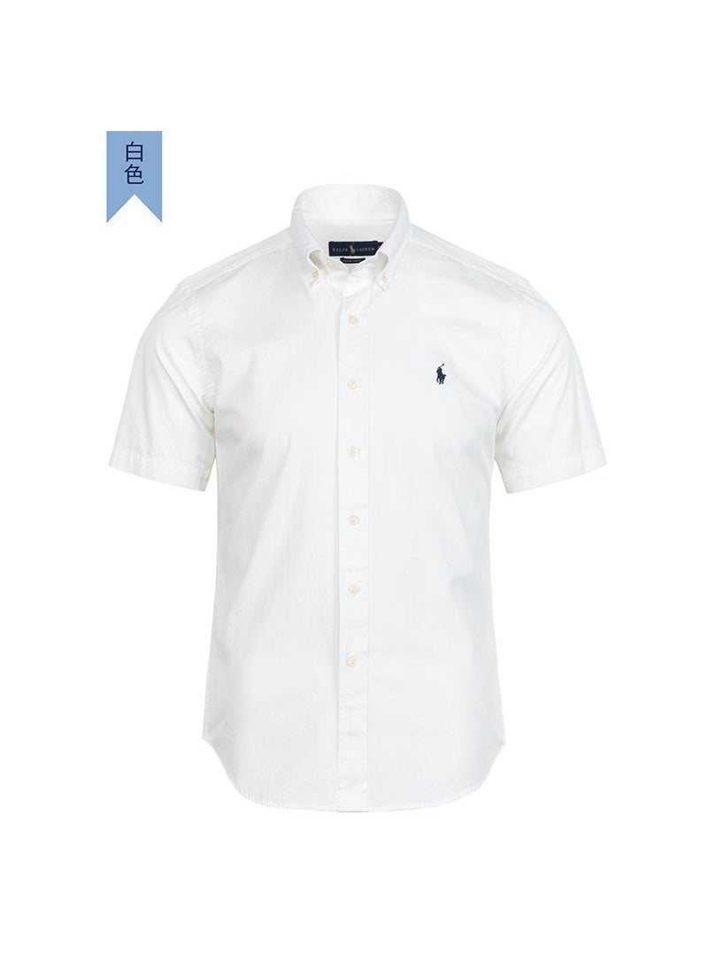 Pure Cotton Embroidered Mens Polo Shirt Sky Blue