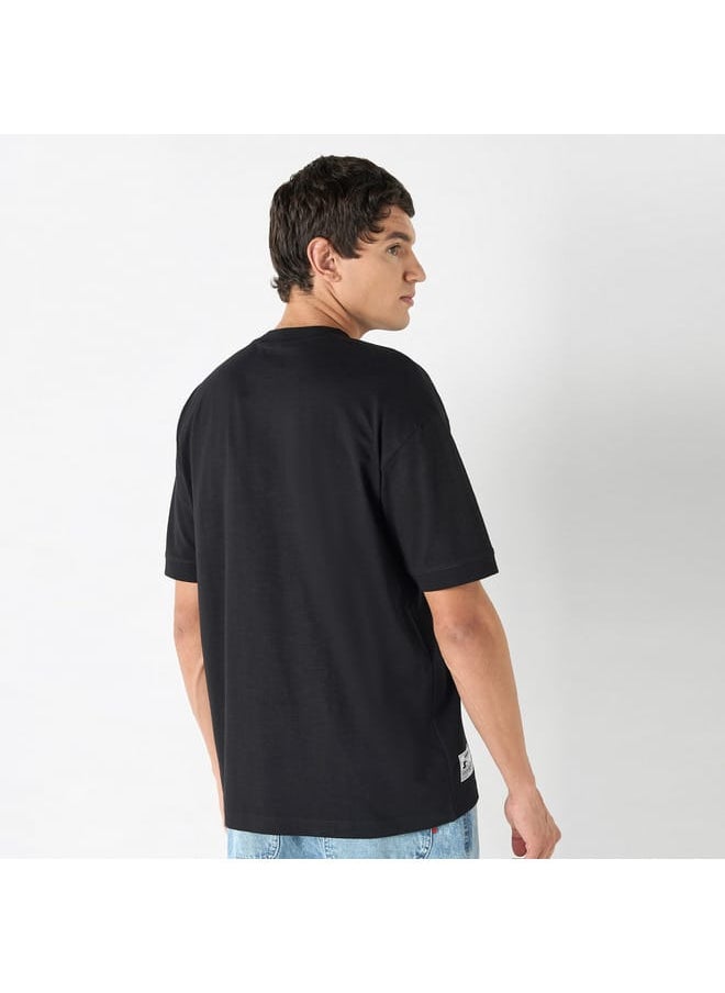 Starter Print Crew Neck T-shirt with Short Sleeves