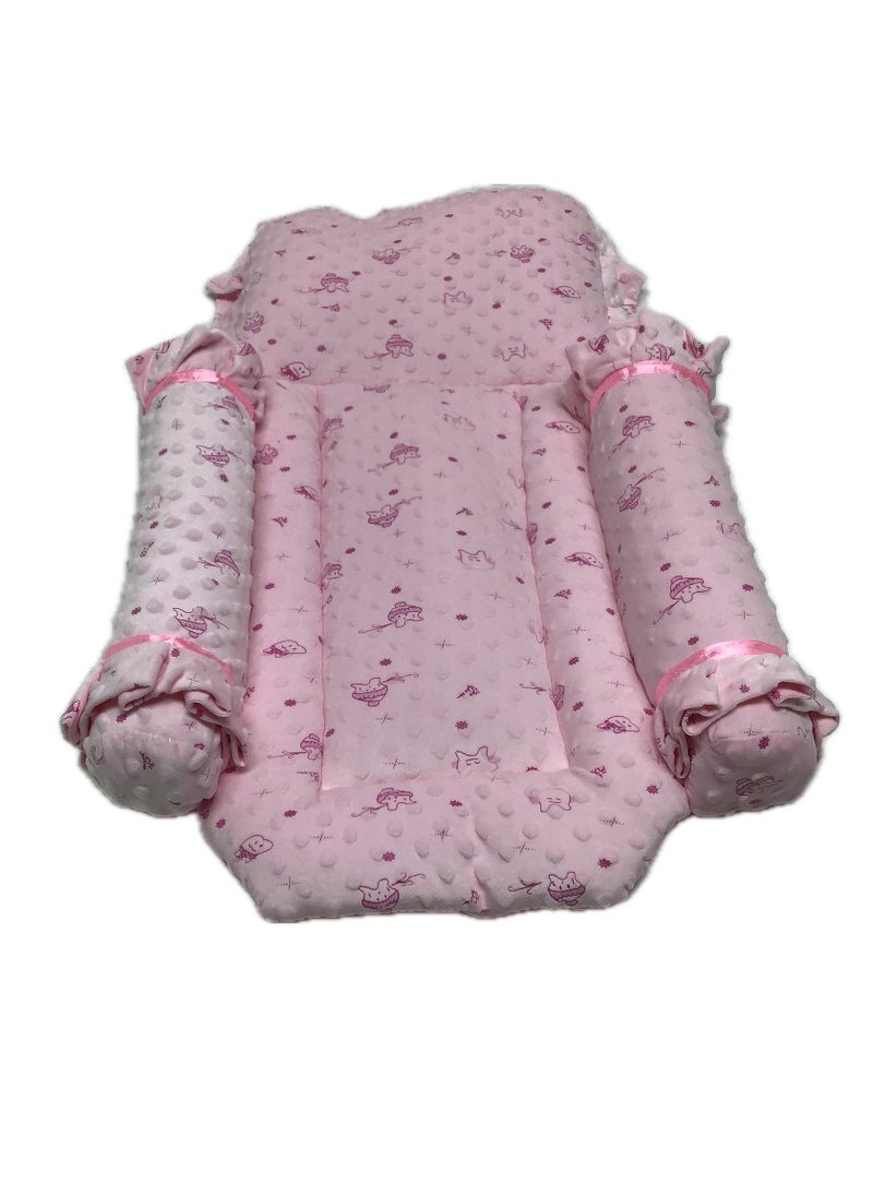 BABY COMFORT BED WITH ATTACHED PILLOW