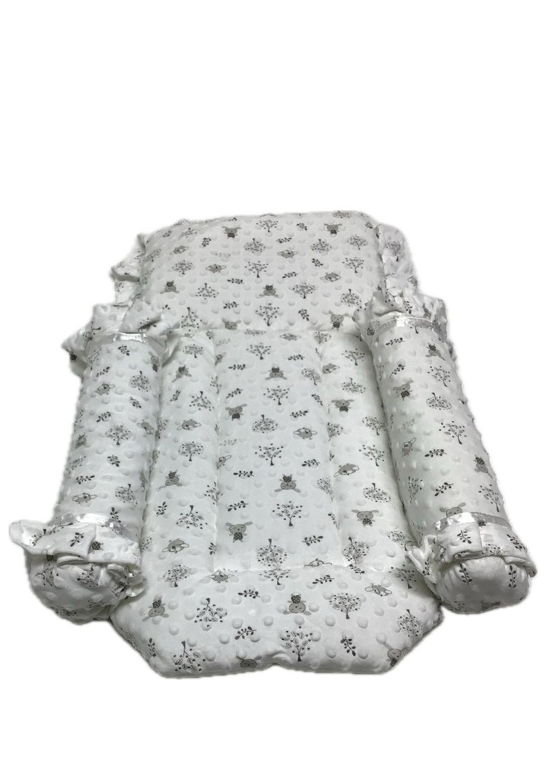 BABY COMFORT BED WITH ATTACHED PILLOW