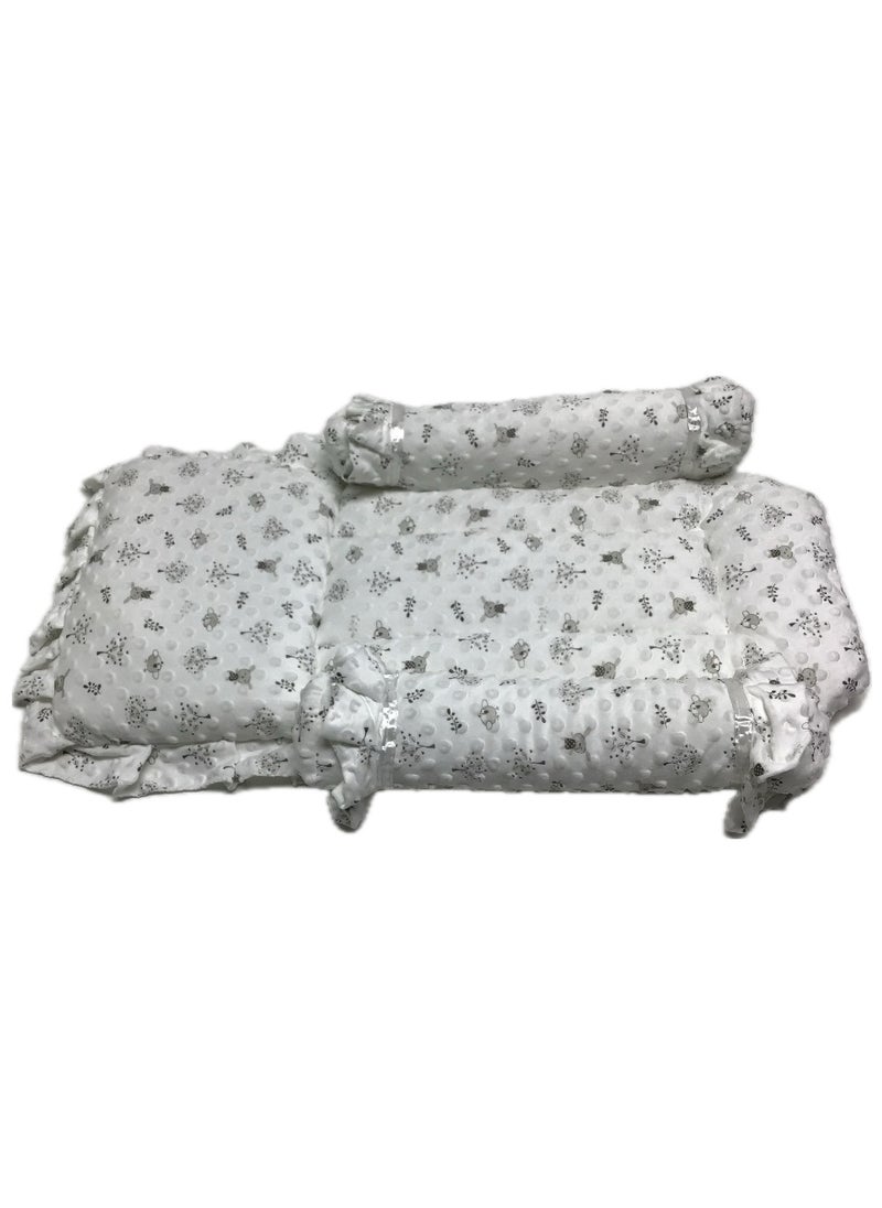 BABY COMFORT BED WITH ATTACHED PILLOW