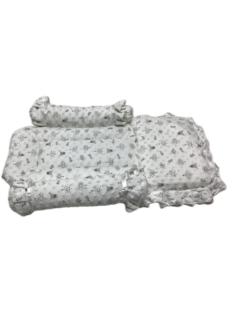 BABY COMFORT BED WITH ATTACHED PILLOW