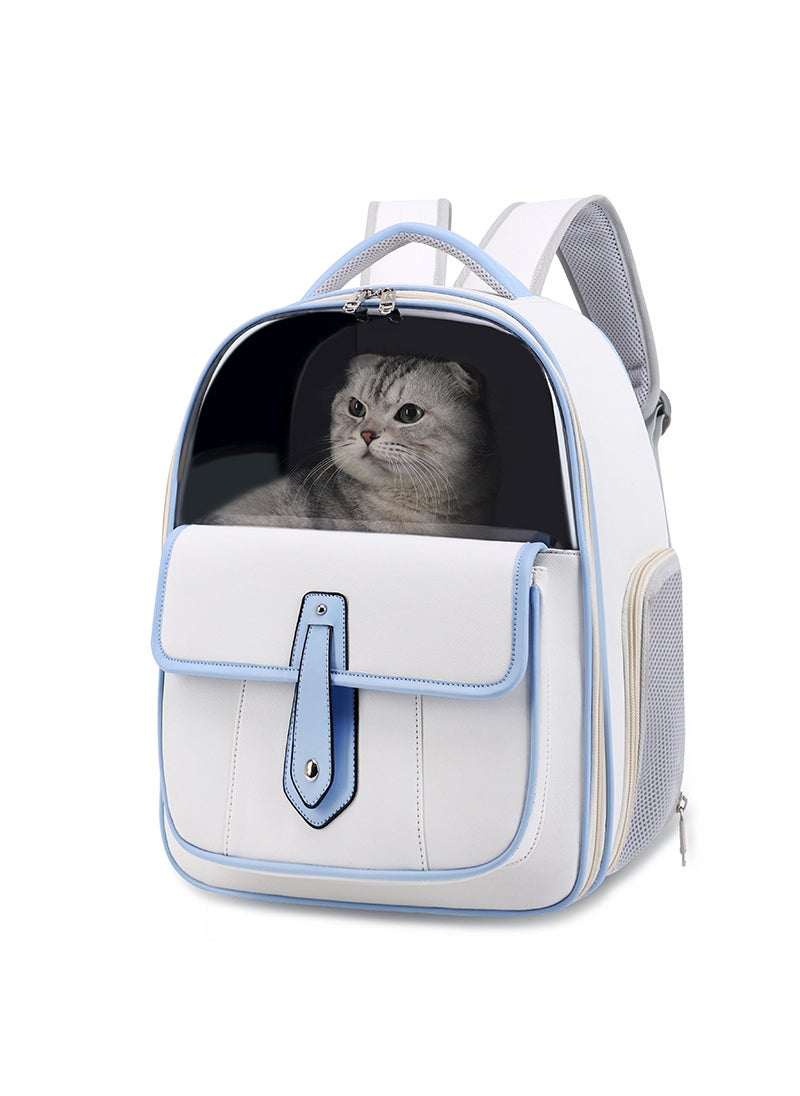 Portable Breathable Cat Carrier Backpack White (special LI)