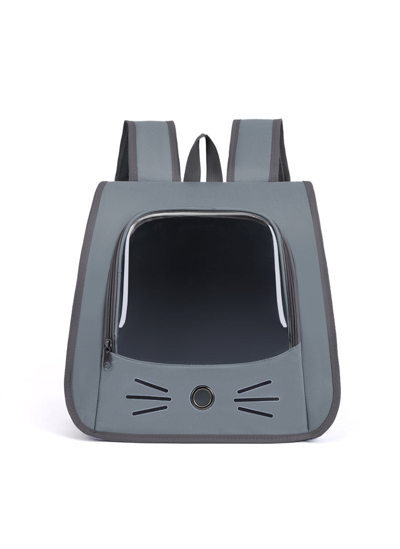 Summer Foldable Breathable Pet Carrier Backpack Gray