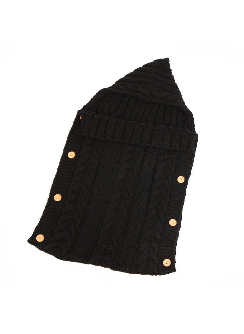 Cozy Knit Baby Sleep Sack Autumn Winter Black