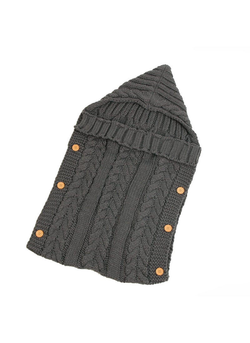 Cozy Knit Baby Sleep Sack Autumn Winter Dark gray