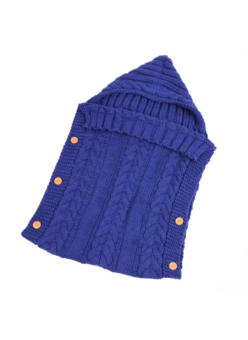 Cozy Knit Baby Sleep Sack Autumn Winter Sapphire Blue