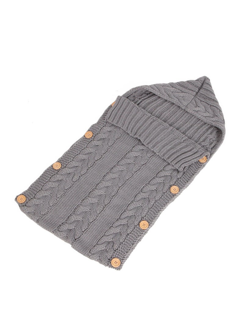 Cozy Knit Baby Sleep Sack Autumn Winter Light gray