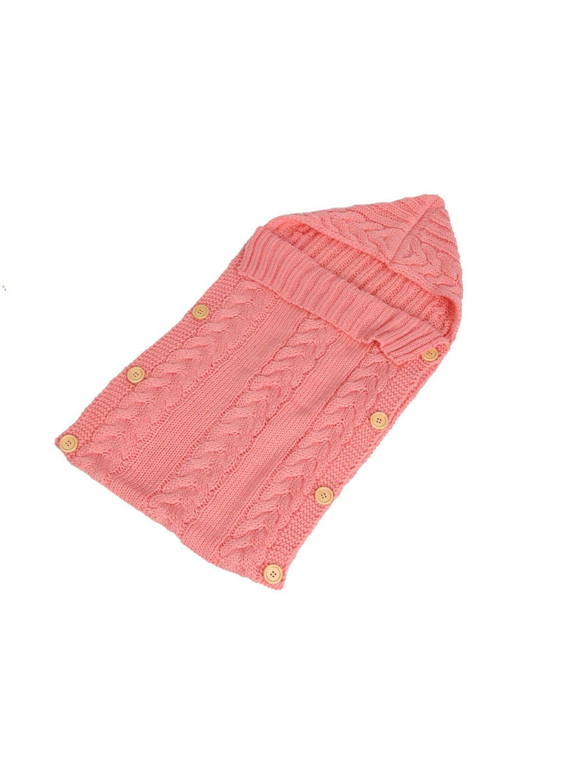 Cozy Knit Baby Sleep Sack Autumn Winter Light pink