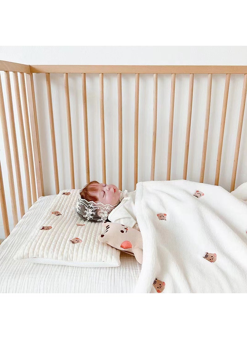 Korean Ins New Baby Fleece Blanket Holding Blanket Holding Blanket for Baby and Children Going Out Blanket for Autumn and Winter Cover Blanket Squirrel Head Blanket