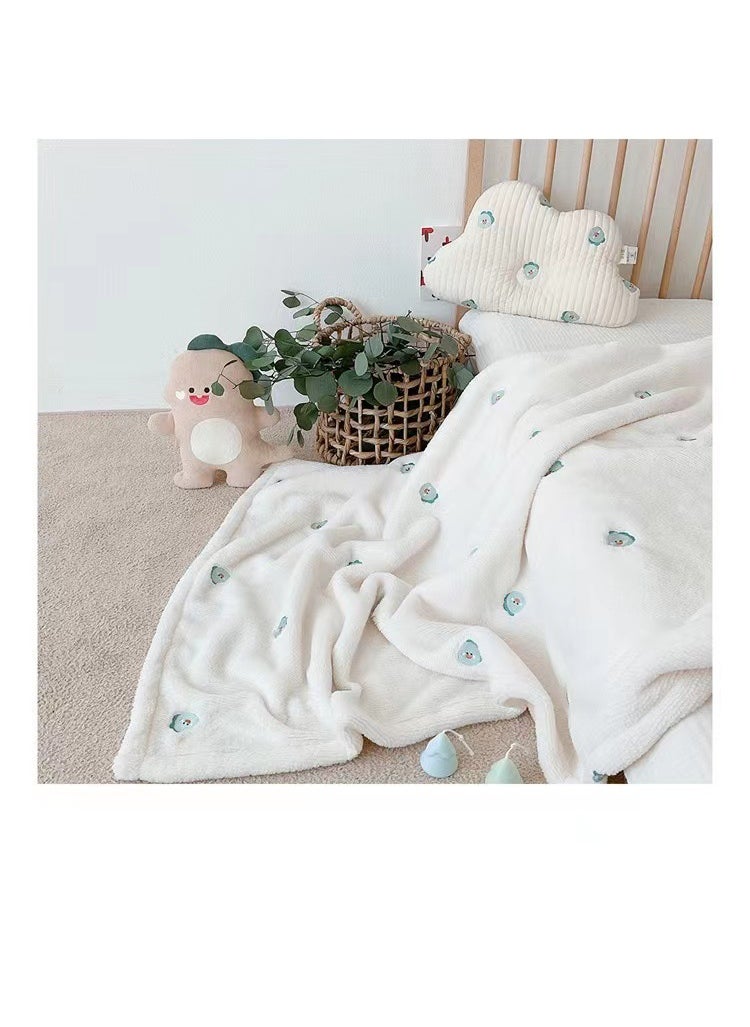 Korean Ins New Baby Fleece Blanket Holding Blanket Holding Blanket for Baby and Children Going Out Blanket for Autumn and Winter Cover Blanket Dinosaur Head Cover Blanket