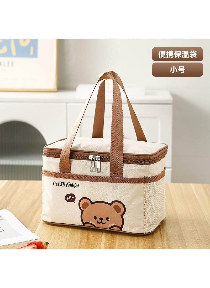 Cartoon Insulated Lunch Bag Large CapacityHi hehe bear-small size Hi hehe bear-small size