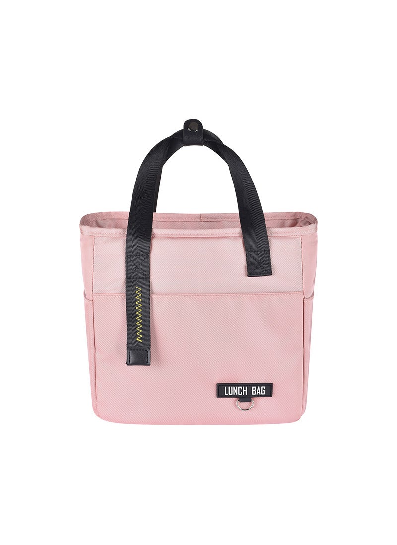 Stylish PEVA Insulated Lunch Bag for Picnics Pink