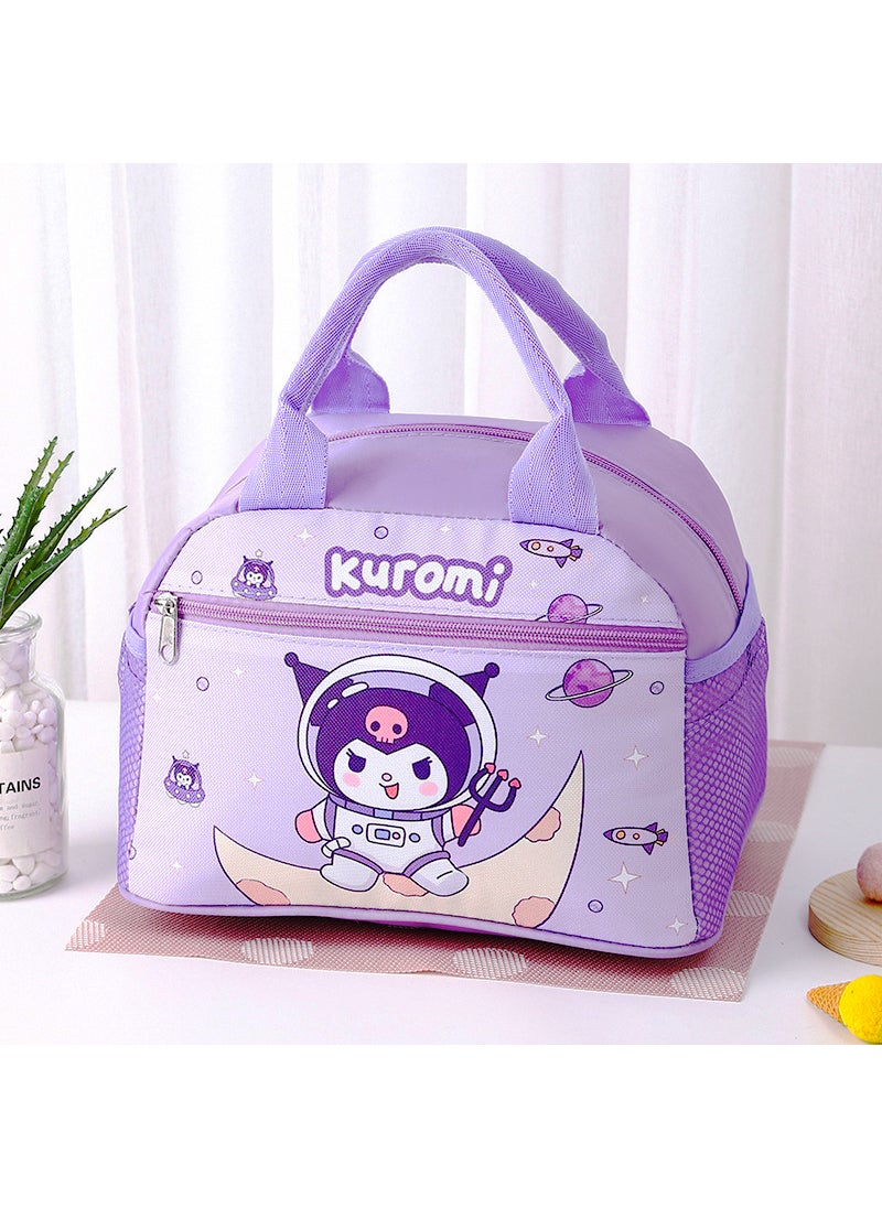 Students Insulated Lunch Box Bag Waterproof Thickened Lunch Bag Cute Cartoon Childrens Lunch Bag Large Lunch Box Bag Rice Bag No. 2 kulomi moon B