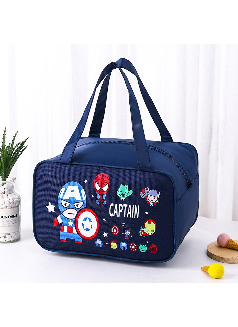 Cartoon Kids Thermal Lunch Bag Insulated Captain MengMeng