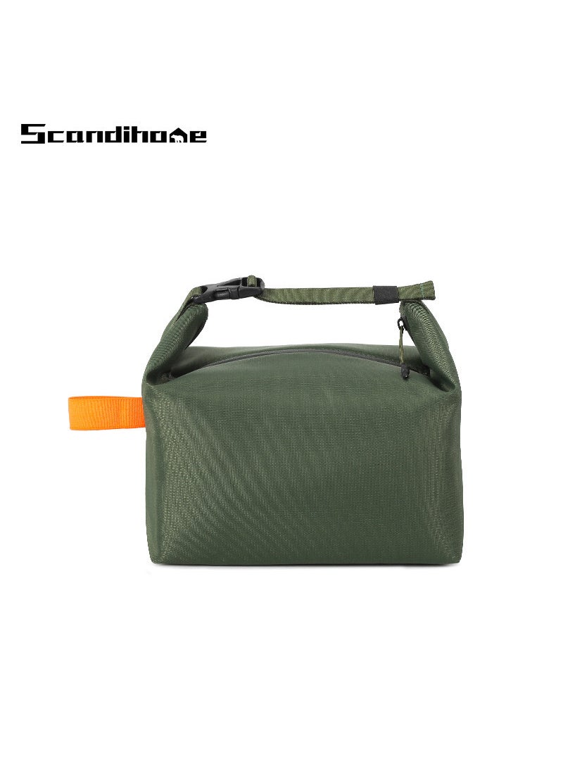 SOURCE Factory New in stock heat preservation and cold preservation lunch bag lunch bag heat preservation portable storage Dark green