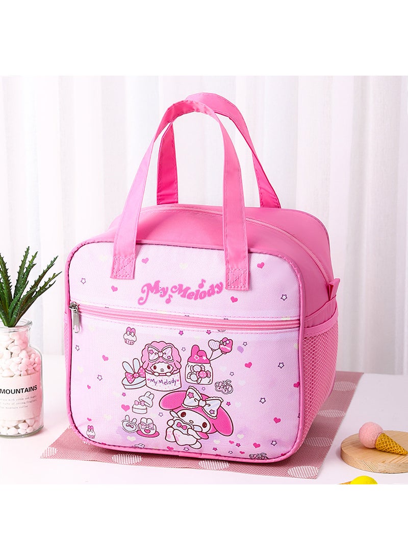 Student Lunch Box Bag Insulation Bag Handbag Cartoon Cute Children Lunch Bag Thickened Waterproof Aluminum Lunch Bag Large Lunch Bag 6 melody balloon