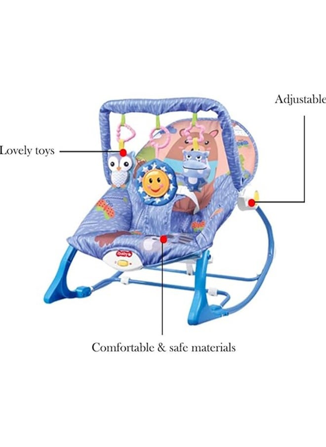 Multifunctional Baby Music Rocking Chair Cradle Swing With Toys And Music Vibration, 0 - 12 Months