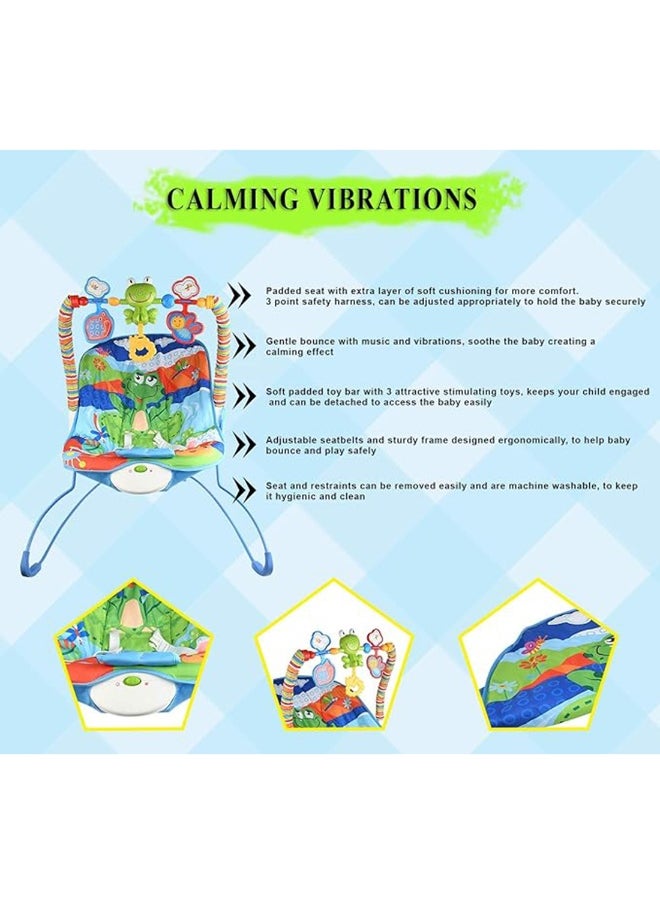 Multifunctional Baby Music Rocking Chair Cradle Swing With Toys And Music Vibration, 0 - 12 Months